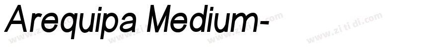 Arequipa Medium字体转换